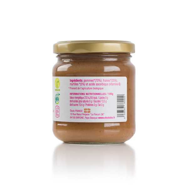 Purée de Pommes, Fraises et Myrtilles...